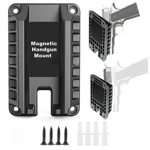 Tactical Gun Magnet Mount Magnetic Flat Top Handgun Mount Concealed Gun Holder For Family/Market/Car/Defened