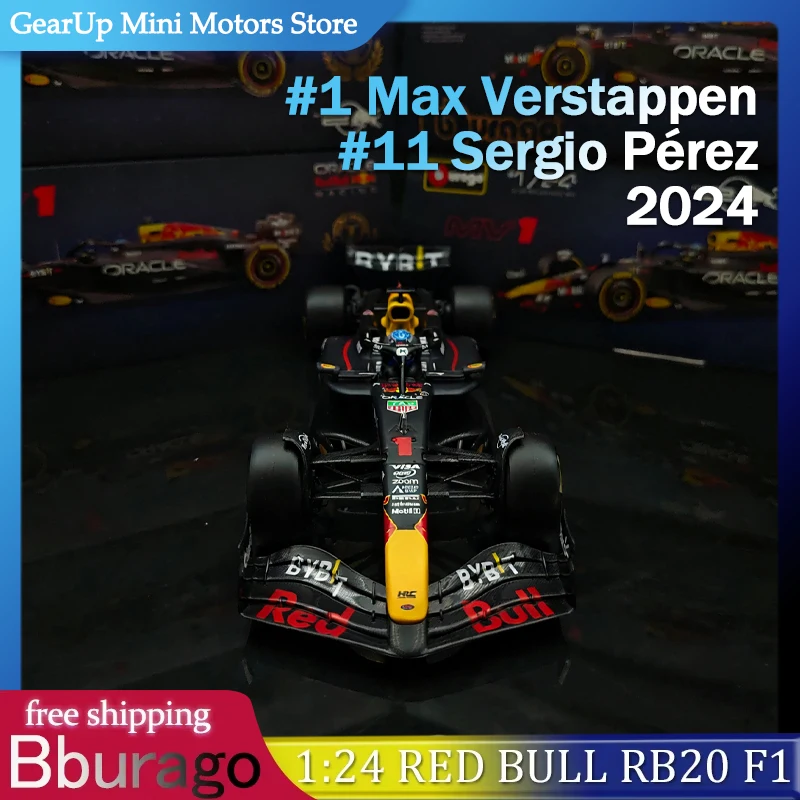 new-bburago-1-24-2024-las-vegas-gp-edition-red-bull-racing-rb20-f1-car-model-1-max-v--11-driver-helmet-diecast-toy-in-stock