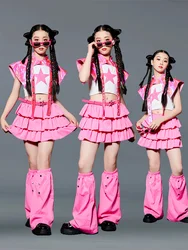 Children's Jazz Dance Costume Girls Stage Costume Sweet Cool Jazz Model Runway Performance Costume Set