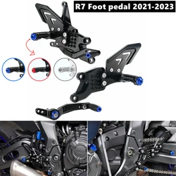 NEW R7  Motorcycle CNC Adjustable Rear Set Rearsets Footrest Foot Rest  For YAMAHA R7 2021-2022-2023-2024