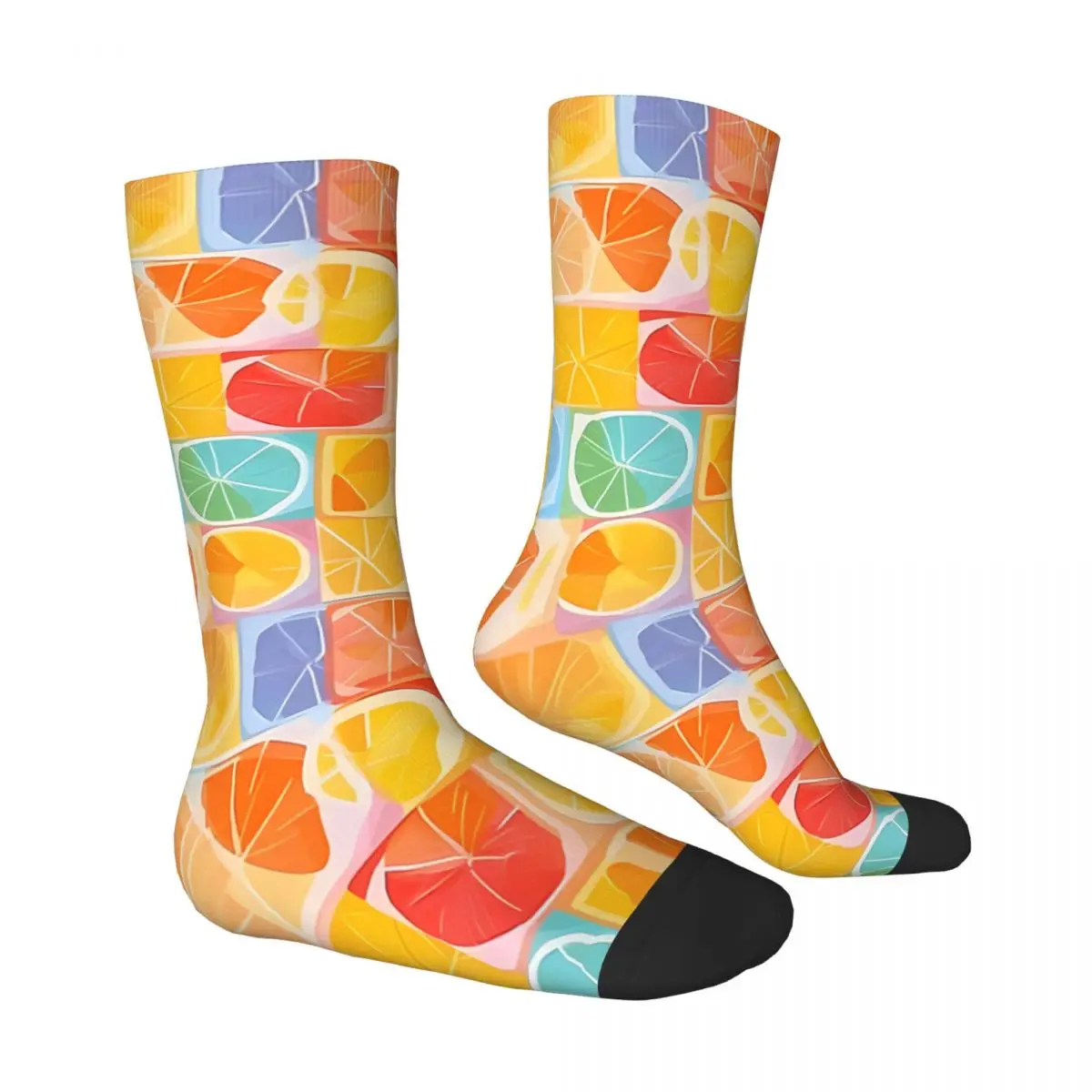 Orange Slices Lemon Citrus Socks Male Mens Women Summer Stockings Hip Hop