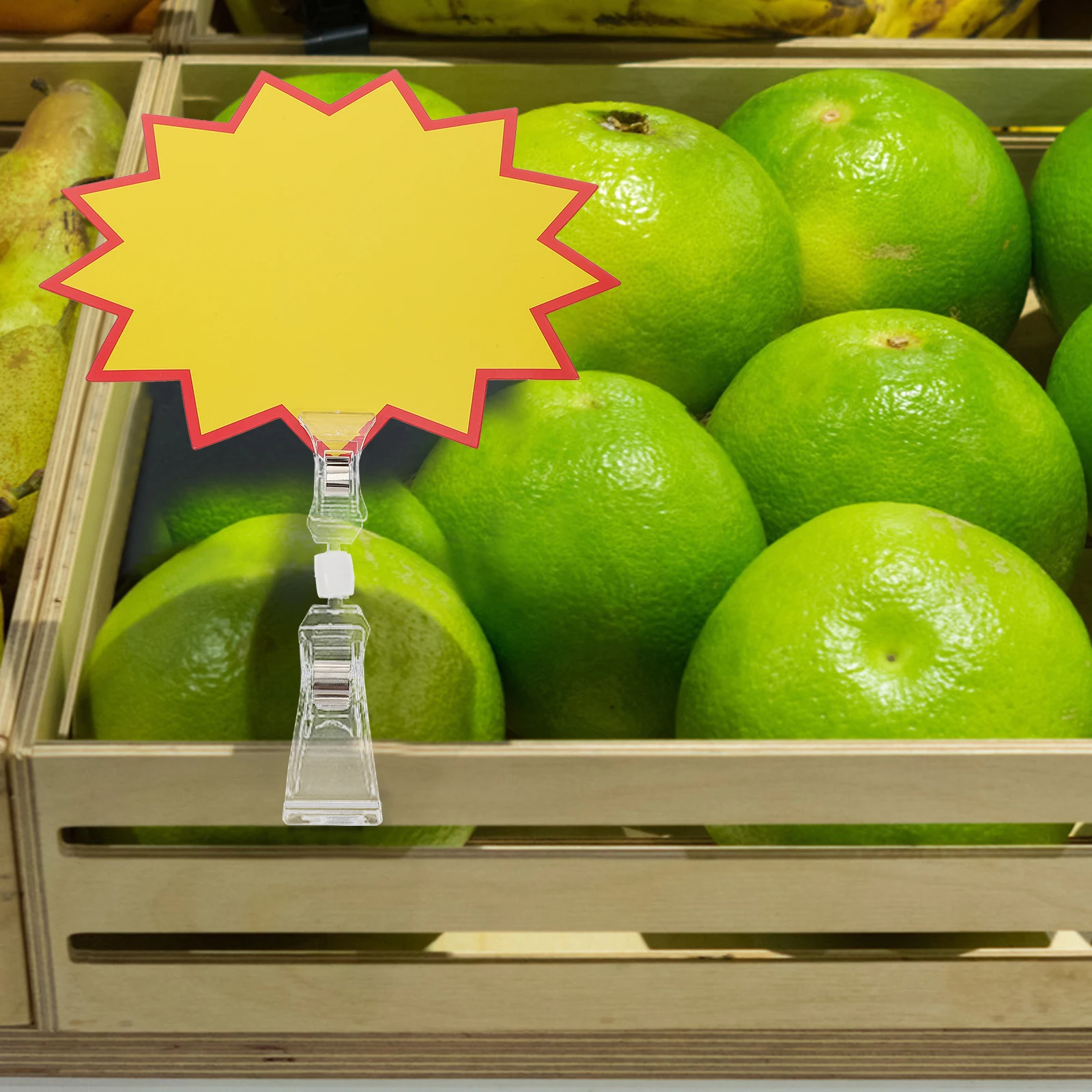 

1 Set Poster Clips Burst Design Sign Clip Holder For Price Tags Name Cards Retail Store Display Plastic Sign Holder Yard Sale