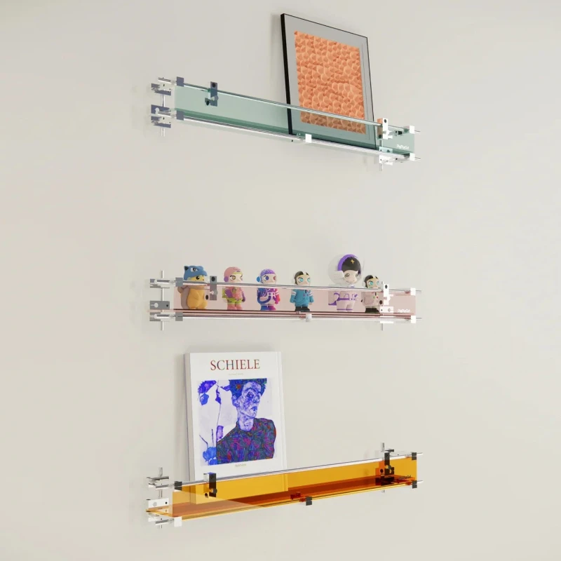 

Optical axis bookshelf, wall decorative shelf