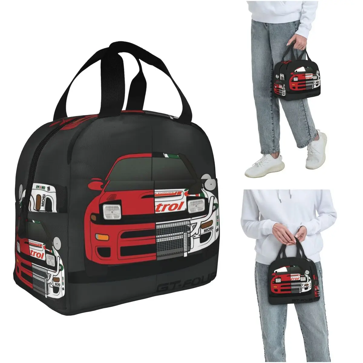 Celica Gt-Four Alltrac All Trac Awd Rally Raid Insulated Lunch Bag for Women Kids Leakproof Food Boxes Thermal Lunch Box Tote