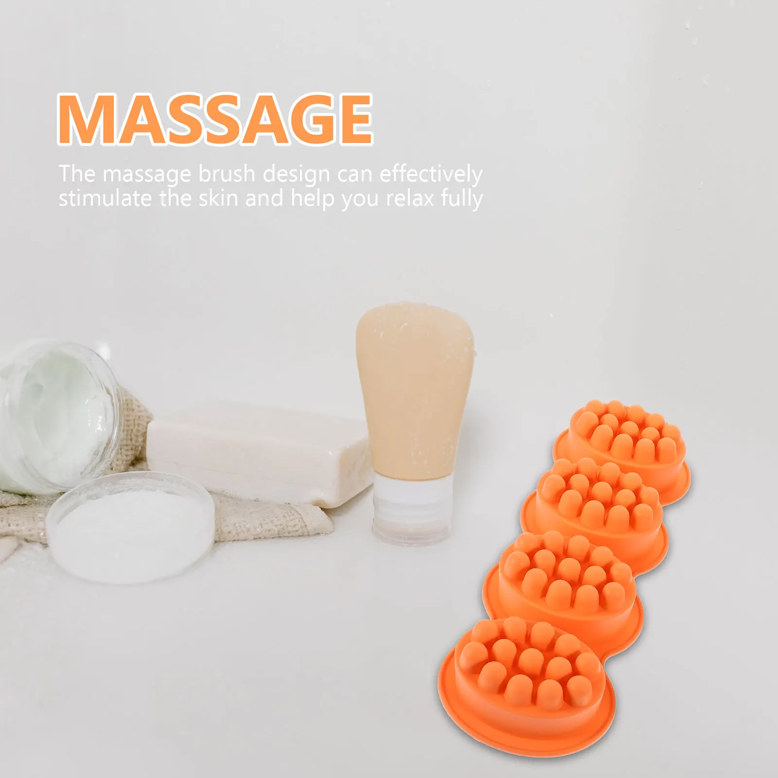 

2 Pcs Soap Mold Handmade Molds Massage Tool Oval Silicone Decorate Decorative Making