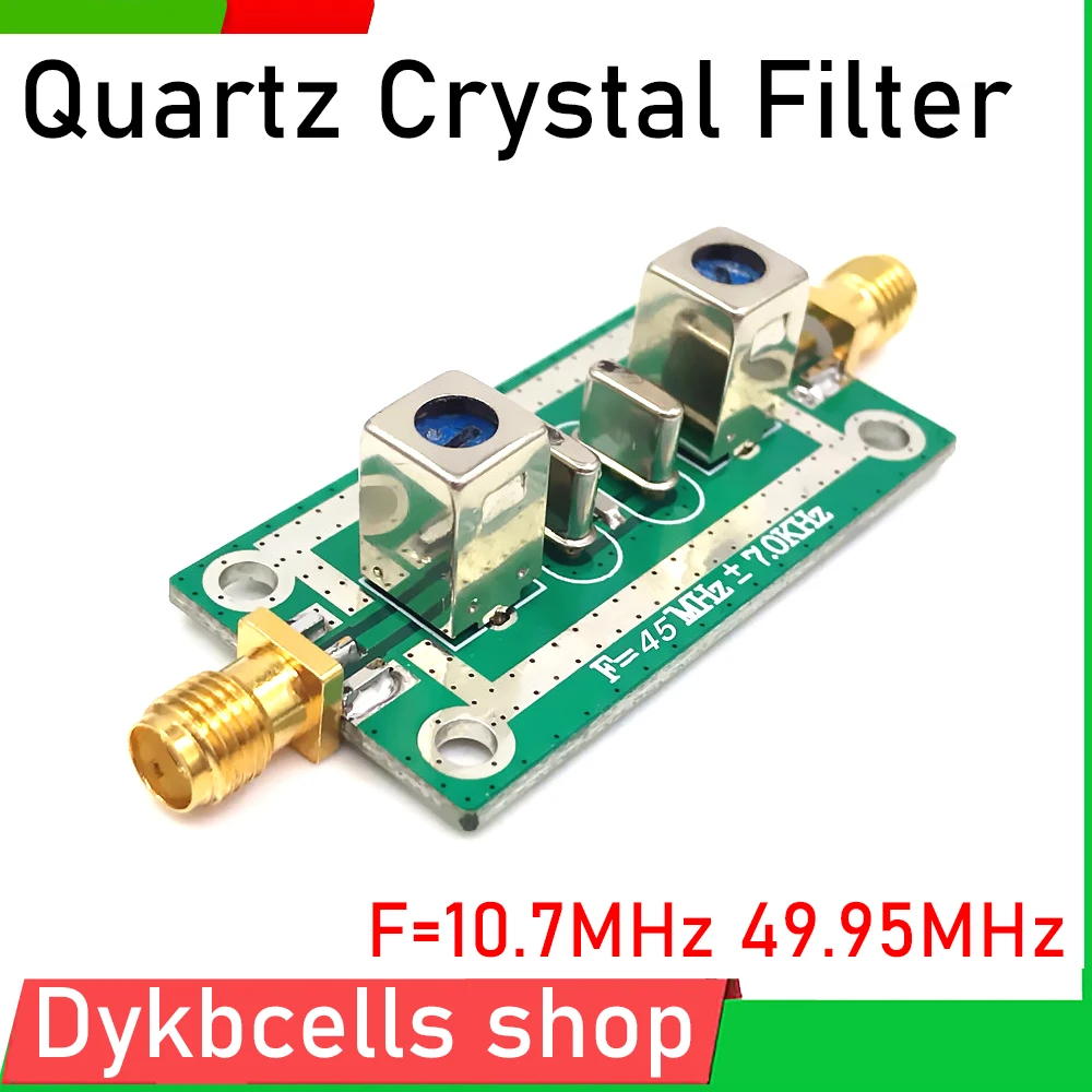 Quartz Crystal Filter Amplificador rf Filtro de Banda Estreita para Radioamadores 10.7mhz 49.950m 52.45m 21.4m 45m ± 7khz 10.7m ± 3.75khz