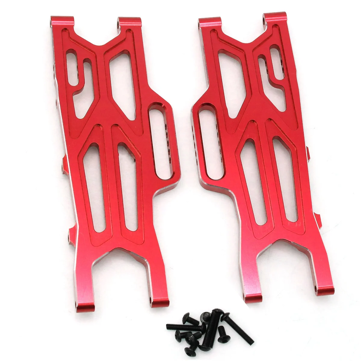 Braço oscilante de braços de suspensão traseira de metal ARA 330710   Para Arrma 1/10 KRATON 4X4 4S V2 BLX RC Peças de atualização de carro vermelho