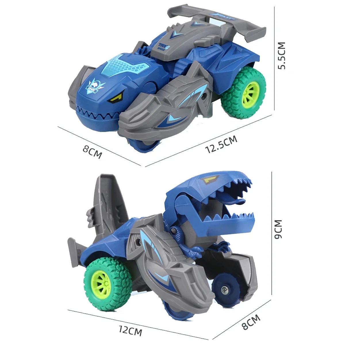 2 In 1 Transformerende Dinosaurus Vervorming Auto Speelgoed Traagheidsglijdende Dino Auto Automatische Transformatie Speelgoedjongens Geweldige Geschenken