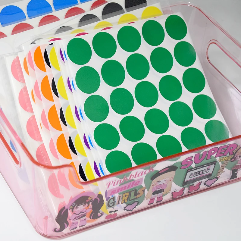 10Patches Dots Zelfklevende Etiket Zelfklevende Sticker Classificeren Duurzame Blanco Label Sticker Kruidenpot Label Sticker