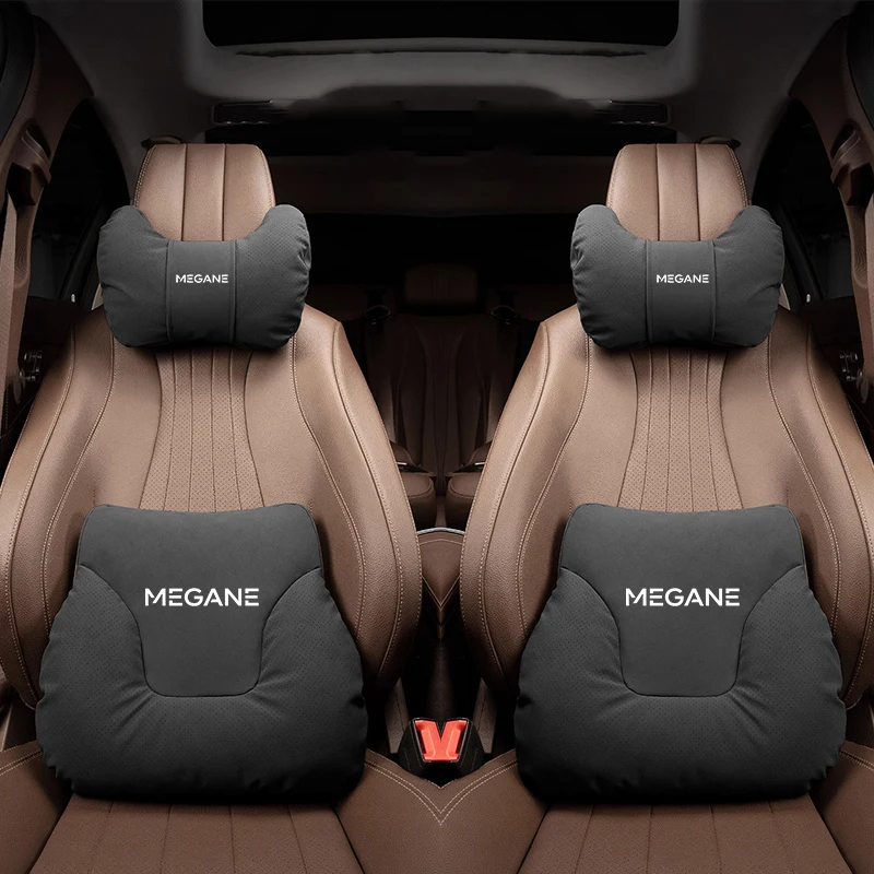 

Подголовник автомобиля для Renault Megane 1, 2, 3, 4, MK1, MK2, MK3, MK4, подушка для защиты шеи автомобиля, кожаная подушка для поясничной спинки салона автомобиля