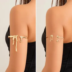 Simple Water Drop Open Cuff Bangles Women Trend Geometric Arm Bracelet Aesthetic Jewelry Pulseras Acero Inoxidable Para Mujer 팔찌