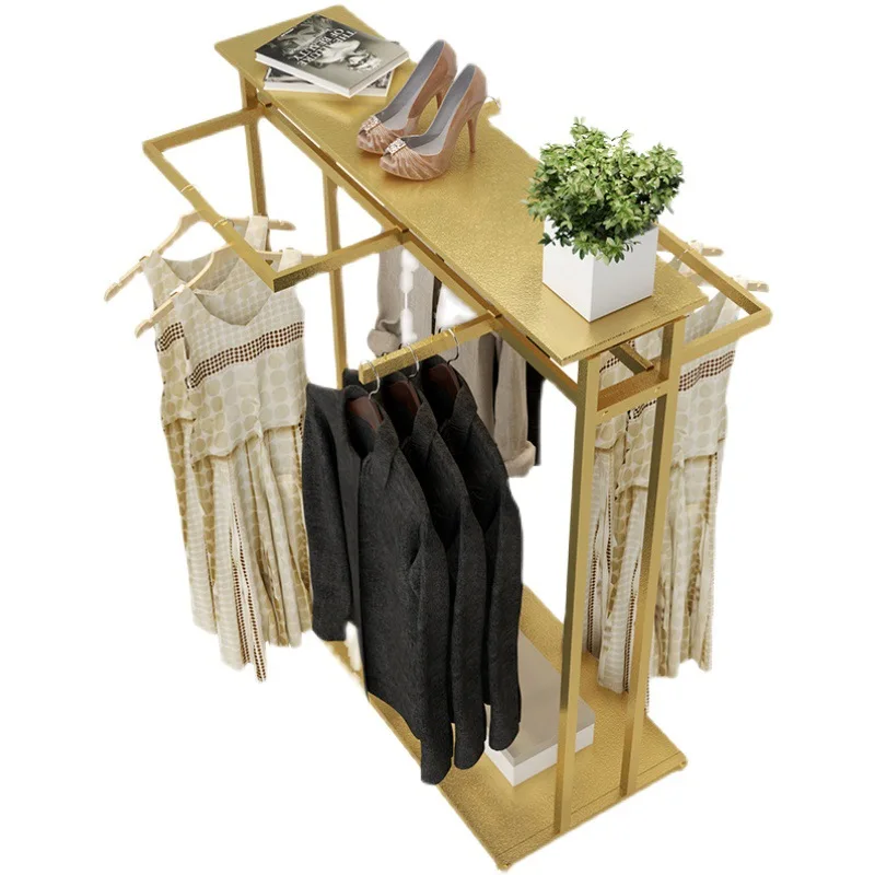 

Clothing Clothes Rod Women's Clothing Nakajima Front Hanging Children's Clothing Side Hanging Double Row Simple Fashion Shelf