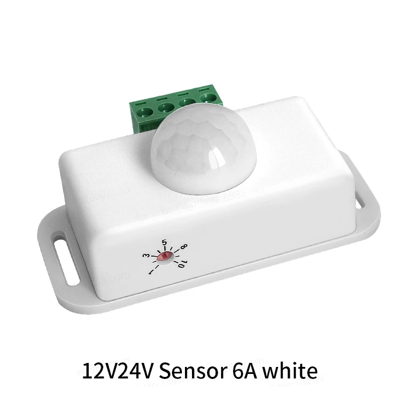 DC 12V 24V 8A Automatic Adjust PIR Motion Sensor Switch IR Infrared Detector Light Switch Module for LED Strip Light Lamp
