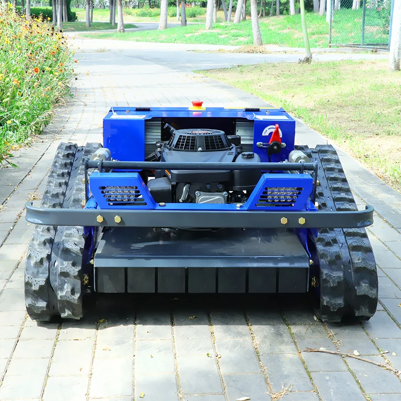 Penjualan langsung pabrik yang dapat disesuaikan 550mm mesin pemotong rumput rumah tangga kecil remote control nirkabel yang efisien dan hemat waktu