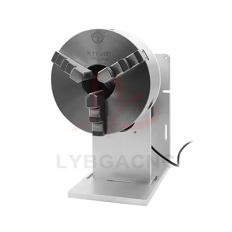LY TD125/TD160/TD200 Industrial 3 Claws Rotary Axis Precise Fixture for Fiber UV  Marking CNC Cutting Welding Engraving