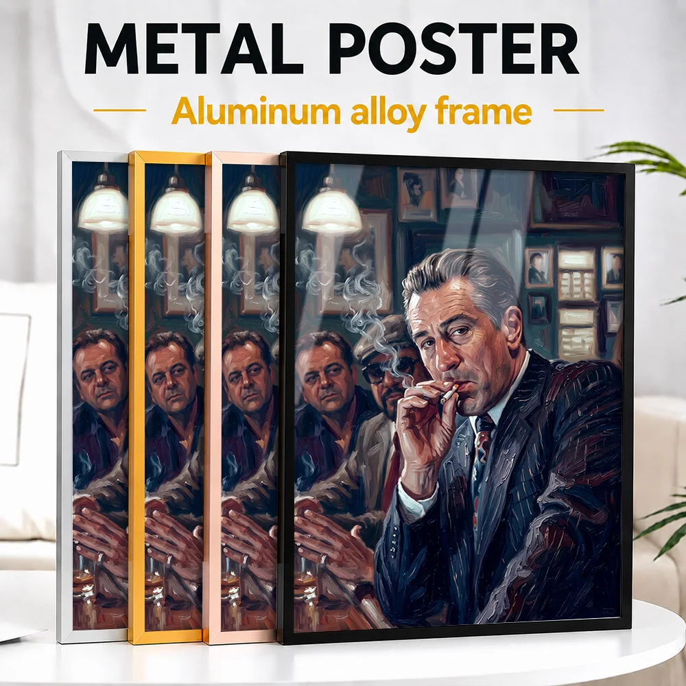 Robert De Niro Goodfellas Oil Framed Aluminum Metal Poster Customized Screen Tribute Wall Art Ideal For Story Lovers In Theater