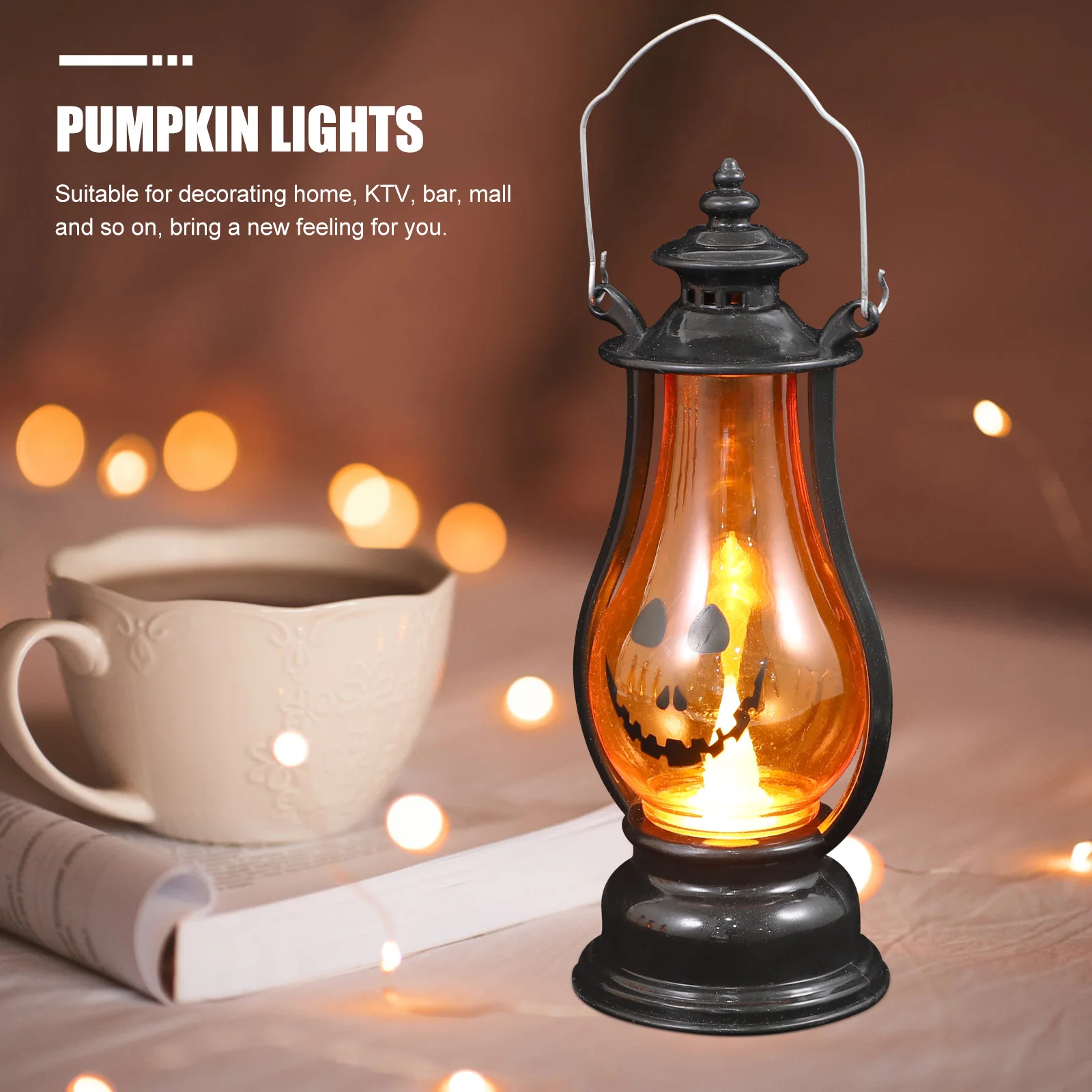 

Pumpkin Lantern Decor Decoration Cute Halloween Decorations Ornaments for Kids Plastic Lanterns Party Child