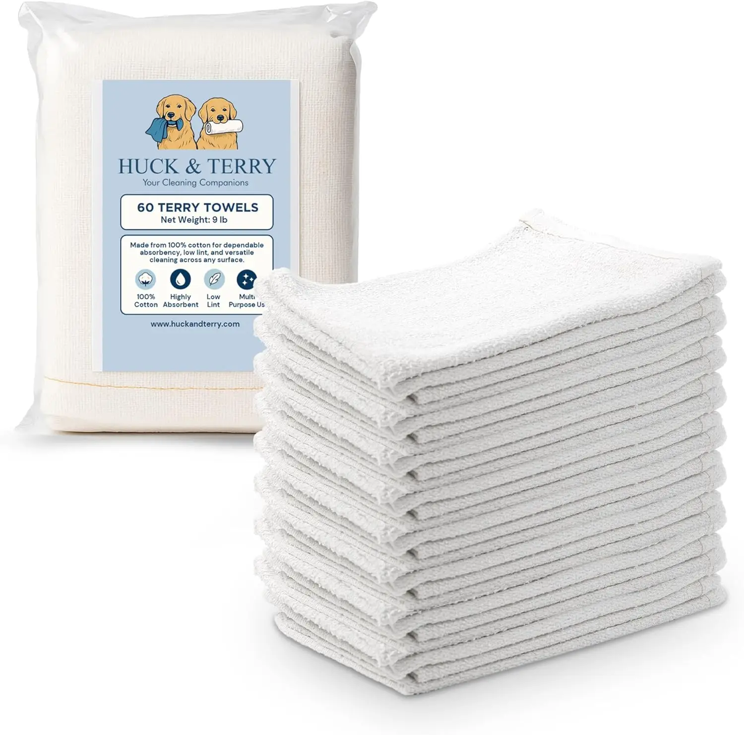 

Cloth Rags for Cleaning (60PCS), Bag of Rags White, 100% Cotton Bar Mop, Paint Cloth and Multipurpose