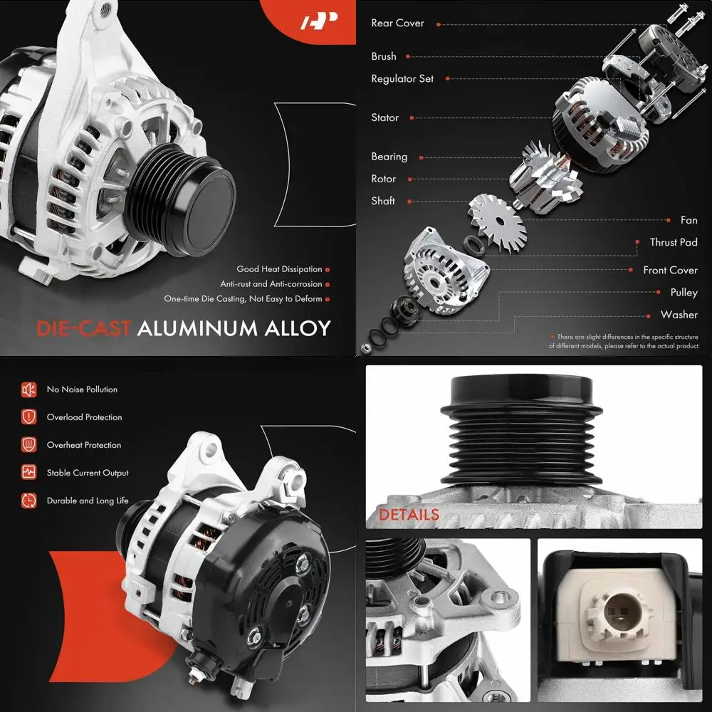 

A-Premium Alternator Compatible with Toyota RAV4 2013 2014 2015 2016 2017 2018 L4 2.5L (FWD Only), with 1-Pin Plug, 12V 125A Clo