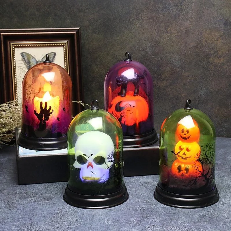 Halloween-Kürbis-LED-Lampe, leuchtender Lampenschirm, Bar-Party-Dekoration, Kerzenhalter, Nachtlicht, Desktop-Ornament-Zubehör