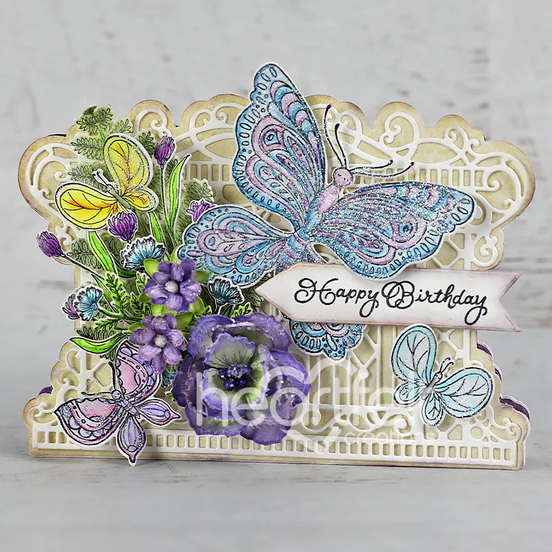 Fan-shaped Outline of Large Butterfly Dies Scrapbook Diary Decoration Stencil Embossing Template DIY Greeting Card Handmade - view 2