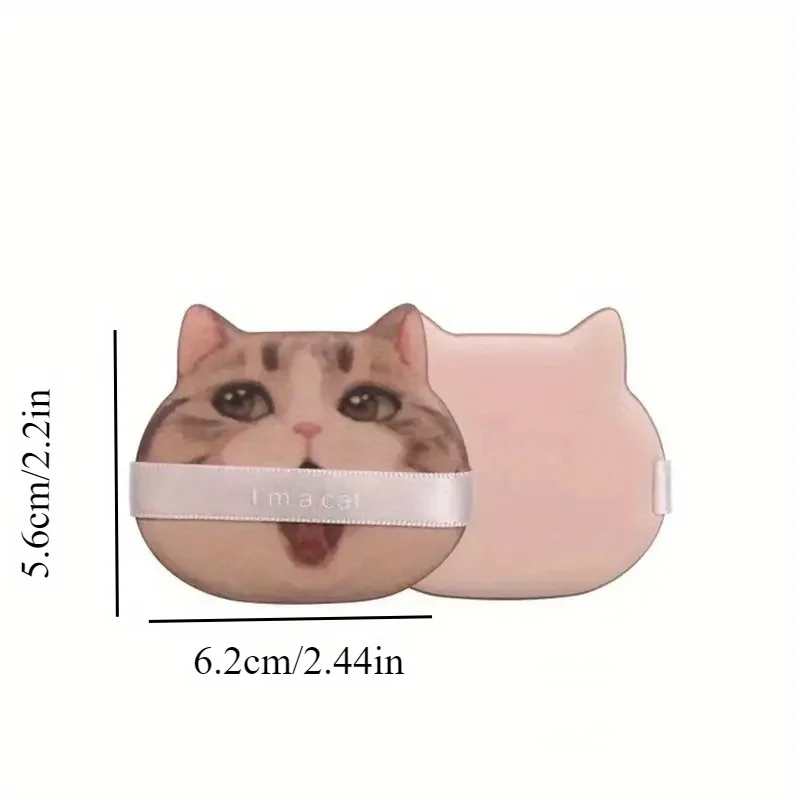 ฟองน้ำแต่งหน้ารูปแมวน่ารัก นุ่ม ใช้ได้ทั้งแบบเปียกและแบบแห้ง ปราศจากน้ำหอม - เนื้อสัมผัสเรียบเนียน ดีไซน์สนุกสนาน