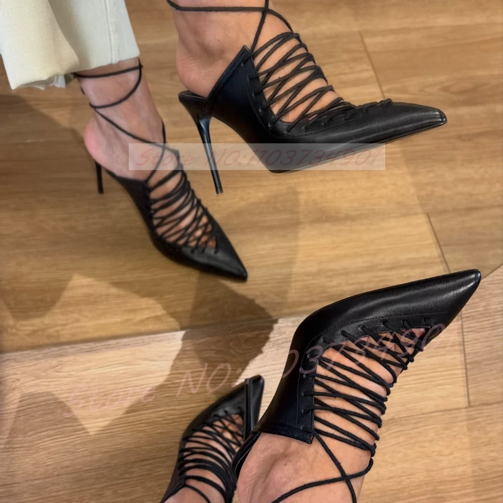 Schwarze Schnür-Wickelsandalen – Crossfit Ladies Bewertung und Preis