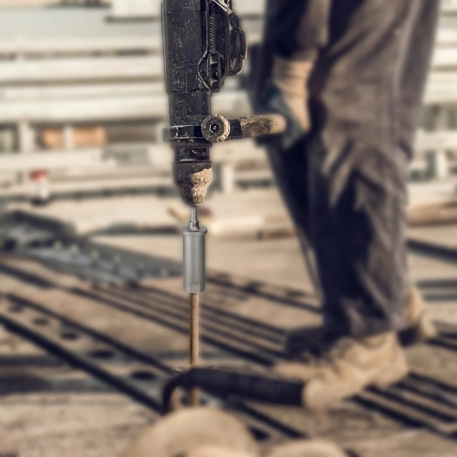 مشغل قضيب أرضي قابل للإزالة لتركيب السياج ، حديد التسليح ، أدوات بت مطرقة الصدم ، SDS دائم بالإضافة إلى عرقوب ، 40CrMo ، 19