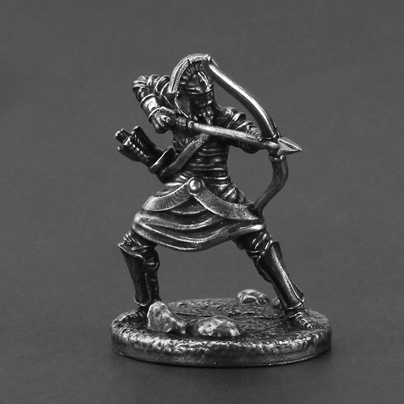 Metalowa egipska mumia wojownicy Model żołnierza figurki zabawki gra planszowa elementy wnętrze samochodu miniaturowe ozdoby akcesoria