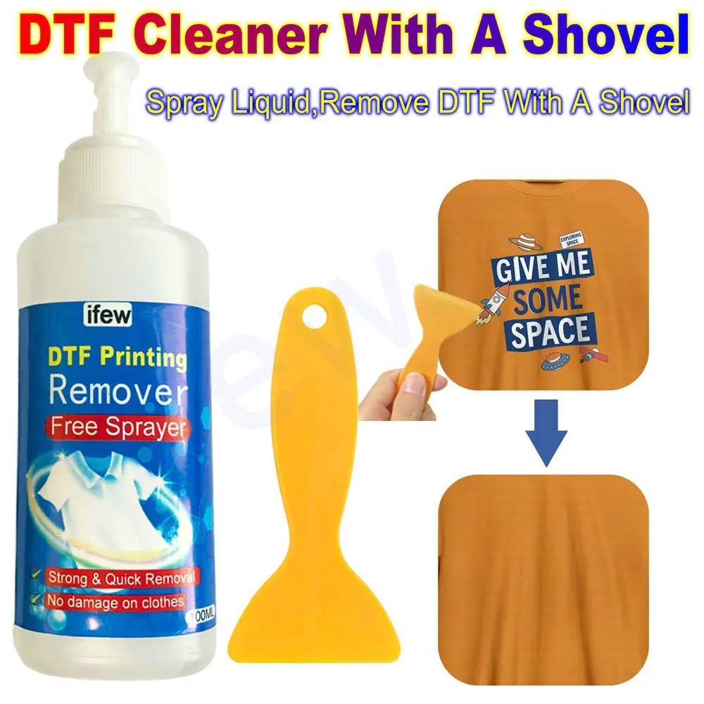 Dtf Remove Liquid Textile Vinyl Remover Clothing for Garments Dtf Ink Cloth Tshirt Vinyl Glue Remov Solution Ink Cleaner Liquid