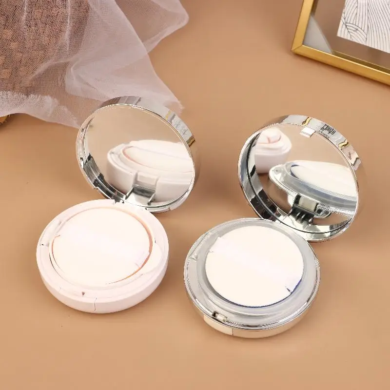 1Pcs 15ml 휴대용 에어 쿠션 퍼프 박스 BB 크림 파운데이션 용 파우더 스폰지 및 거울이있는 화장품 메이크업 컨테이너