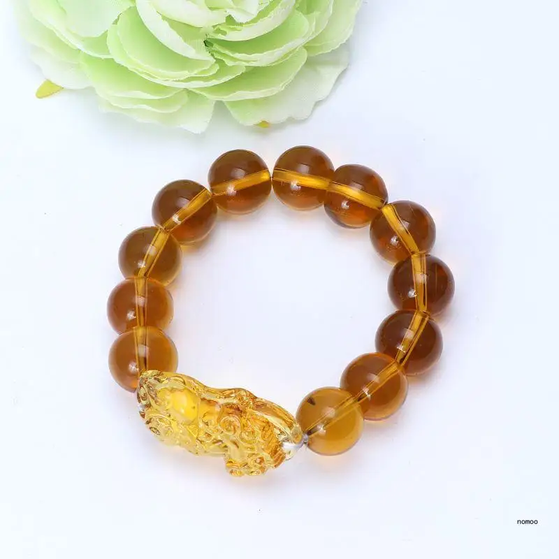 Pixiu Bead Bracelet Handmade Feng Shui Citrine Stone Bracelets