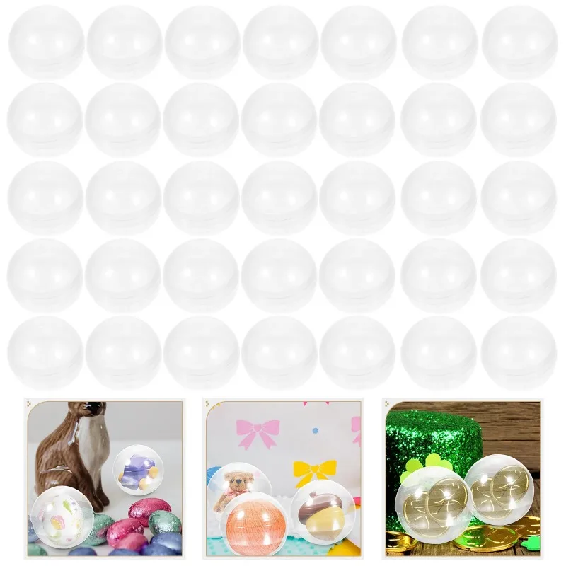 10PCS Plastics Clear Can Open Transparency Plastic Capsule Toy Surprise Ball Egg Twisting Machine Specific Egg Twisting Ball images - 6