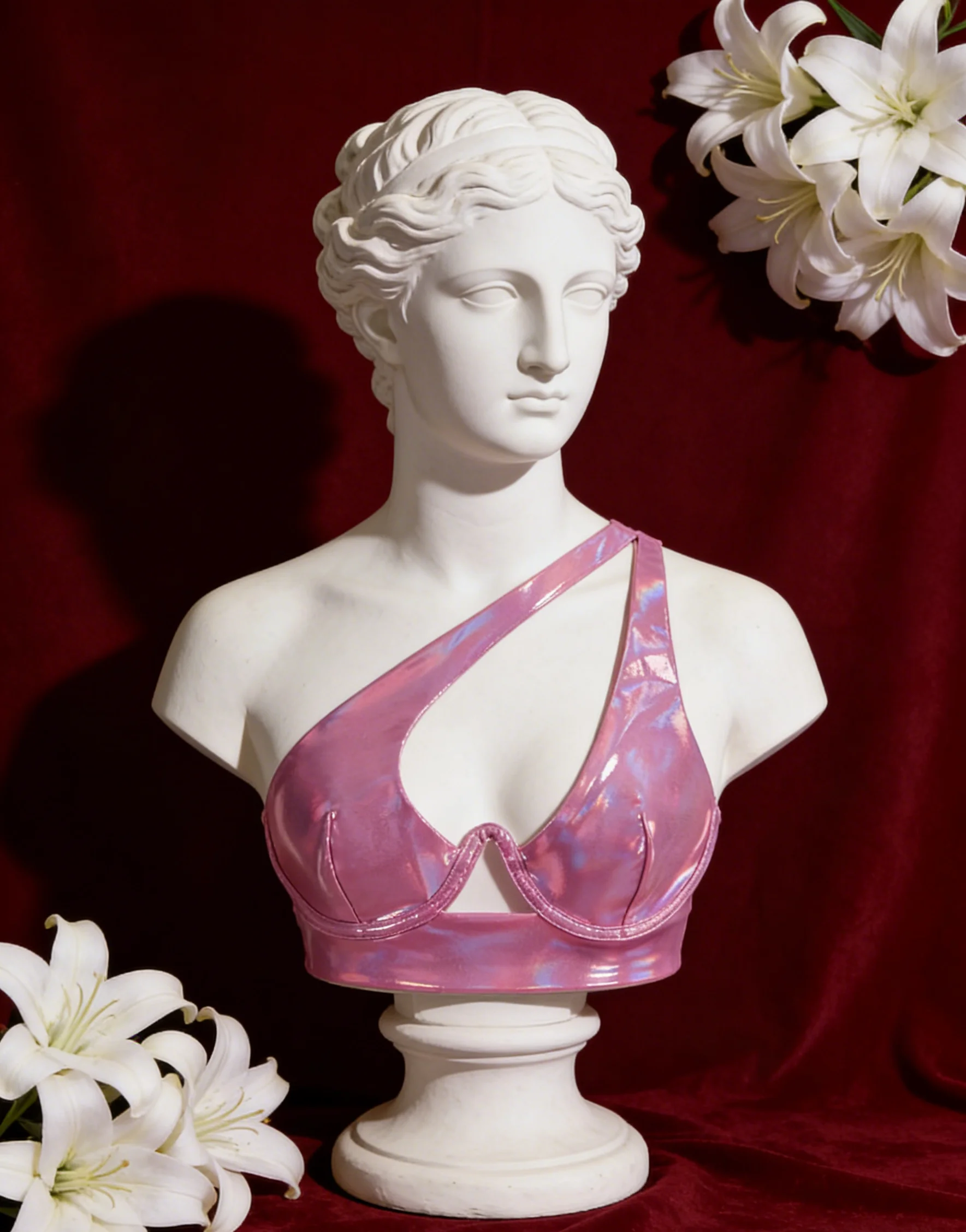 【 Fragments.SPECIAL LINK:THE MASCOT'SLITTLE GIFT.】Hot Sweet Pink Sexy Crop Top, Slim-Fit Bodycon Women's Vest