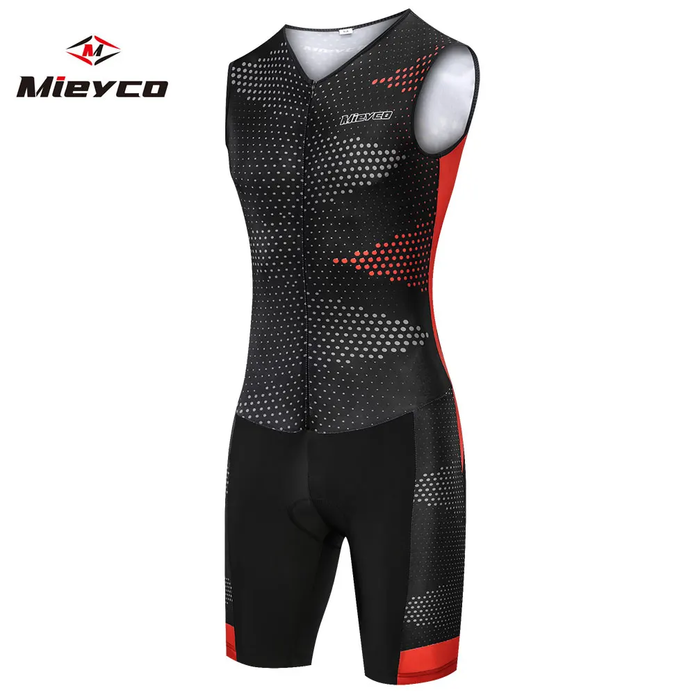 Men's Pro Team Triathlon Suit One Piece Skinsuit Quick Dry Breathable Cycling Running Swimming Racing Sportswear view 2