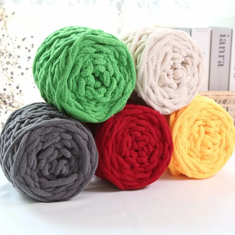 

10pcs Single Strand Coarse Wool Stick Needle Yarn Hand Woven Cotton Yarn Soft Crochet Coarse Yarn Hand Woven Warm Sweater Scarf