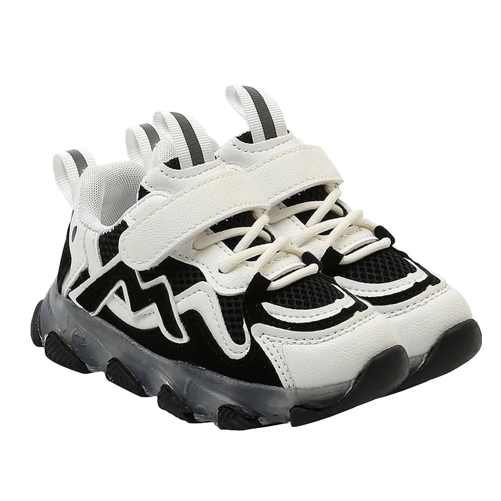 

1Pair Glow in The Dark Sneakers for Kids Black Fashionable LED Sports Shoes Non-Slip Comfortable Walking Shoes All Season Wear