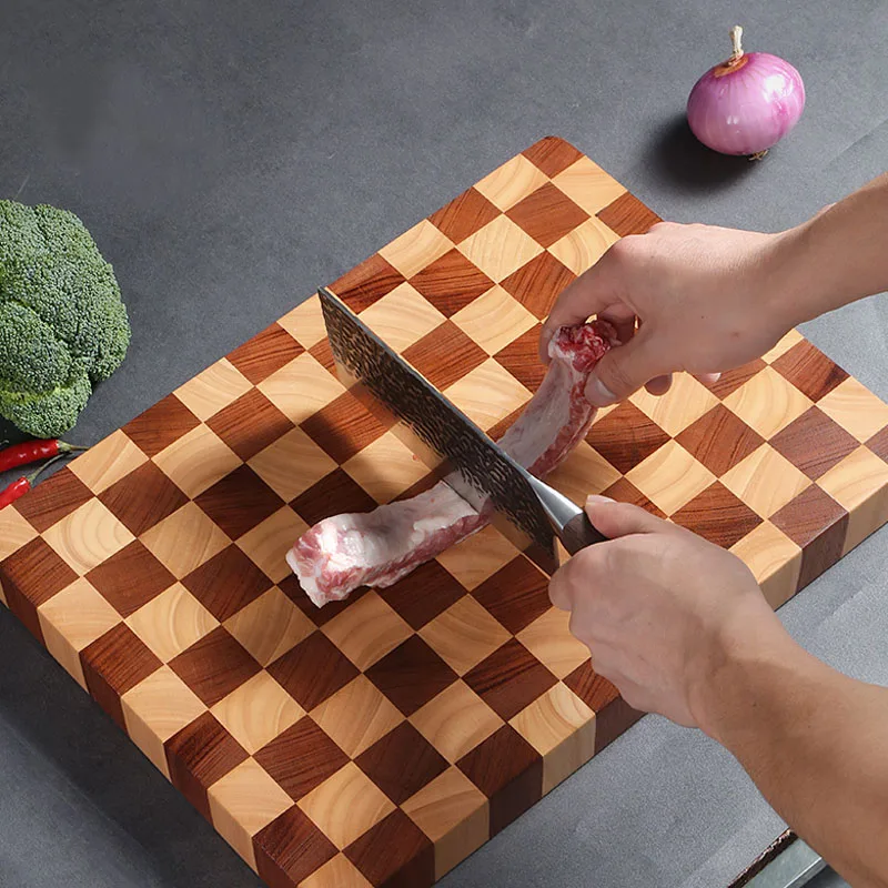 

Acacia Wood Cutting Board Rectangle End Grain Kitchen Board Large High-quality Wood Board Kitchen Tools Solid Wood Board