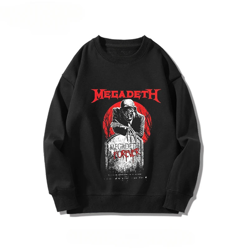 Sudadera con cuello redondo de la banda MEGADETH TRIVIUM para hombre, adecuada para otoño e invierno, ropa de rock de estilo europeo