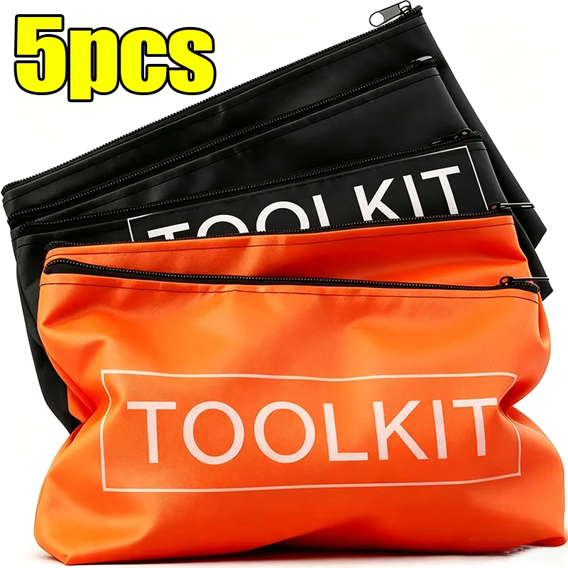 1/5pcs Multi-function Tool Storage Bags High Quality Zipper Canvas Portable Oxford Waterproof Storage Bag Toolkits Organizers