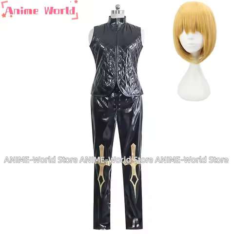 《Custom Size》Anime Mello Mihael Keehl Cosplay Costume PU Uniform Cosplay Halloween Wig Costume