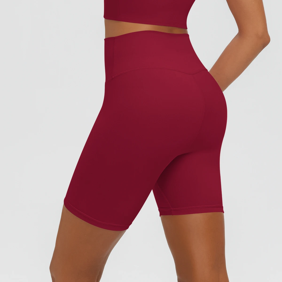 Damen Fitness Yoga Shorts Atmungsaktive Hüftformende Schnelltrocknende Sportshorts Sommer Gym Laufshorts mit Push-Up-Effekt für Frauen – Detail 9