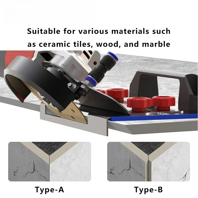 

Tile Chamfering Bracket Angle Grinder Stand Portable Chamfering Device Tile 45 Degree Chamfer Cutting Mason and Carpenter Tools