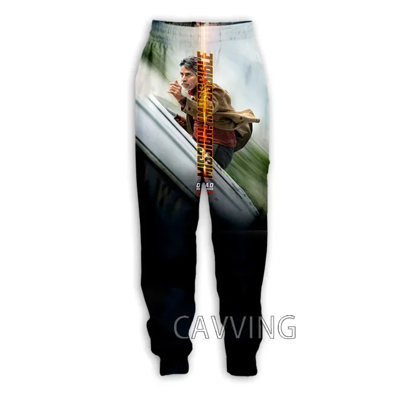 Calça casual estampada em 3D, moletom esportivo, calça reta, calça de jogging, nova missão fashion, impossível 7