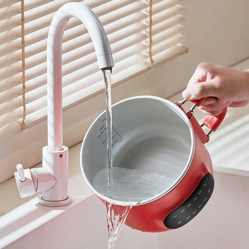 Умная электрическая кастрюля 2,5 л, большая емкость, горячая кастрюля, многофункциональная электрическая кастрюля с антипригарным покрытием и пароваркой, автоматическое сохранение тепла, 220 В