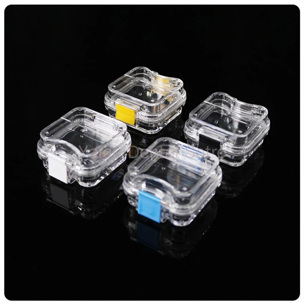 30PCS Dental Membrane Denture Box Orthodontic Transparent Dental Box Dental Implant Box with Film and Holes