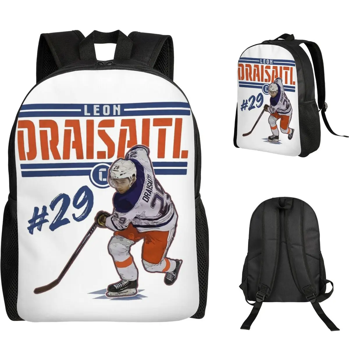 

Connor McDavid 97 For Edmonton Oilers Fans Student Backpack School Bag Hiking Travel Daypack for Men Women Bookbag Shoulder Bags