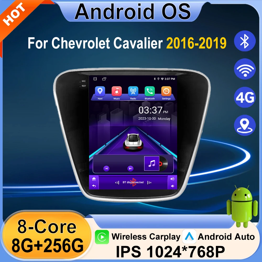 Wireless CarPlay Car Radio Multimedia Video Player Navigation GPS Android Auto For Chevrolet Cavalier 2016-2019 Head Unit Wifi