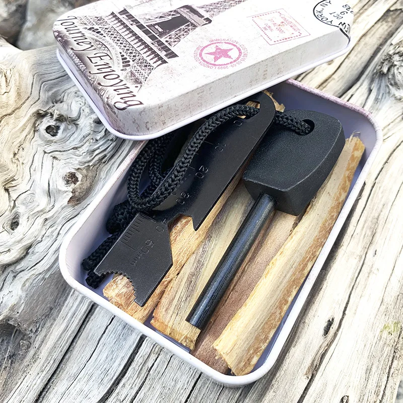 

New Outdoor Ignition Stick Magnesium Stick with Scraper Convenient Camping Hiking Flint Wilderness Survival EDC Tool