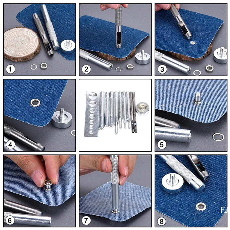 

[YU]11pcs/set DIY Buttons Installation Metal Tools Snap Fasteners Buttons Rivets